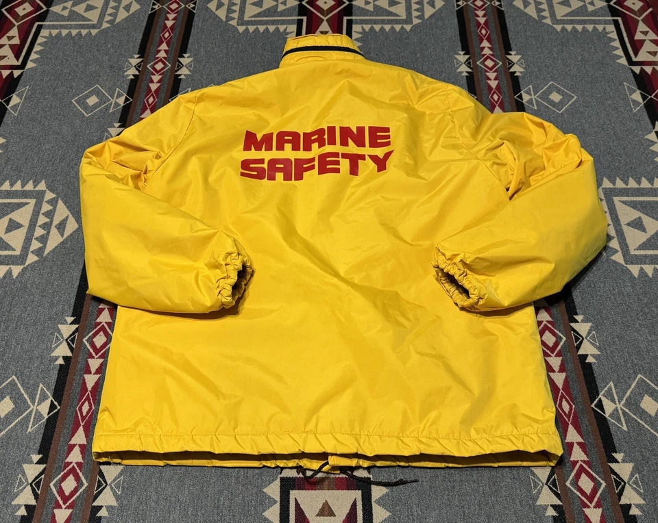 Howe Athletic Boca Marine Safety Jacket Sz L Lined Vtg Boca Raton HR - Image 2 of 4