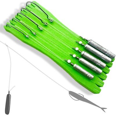 Kick Back Rig Montage Drop Shot Blei Offset Haken Barsch Zander Angeln Montagen