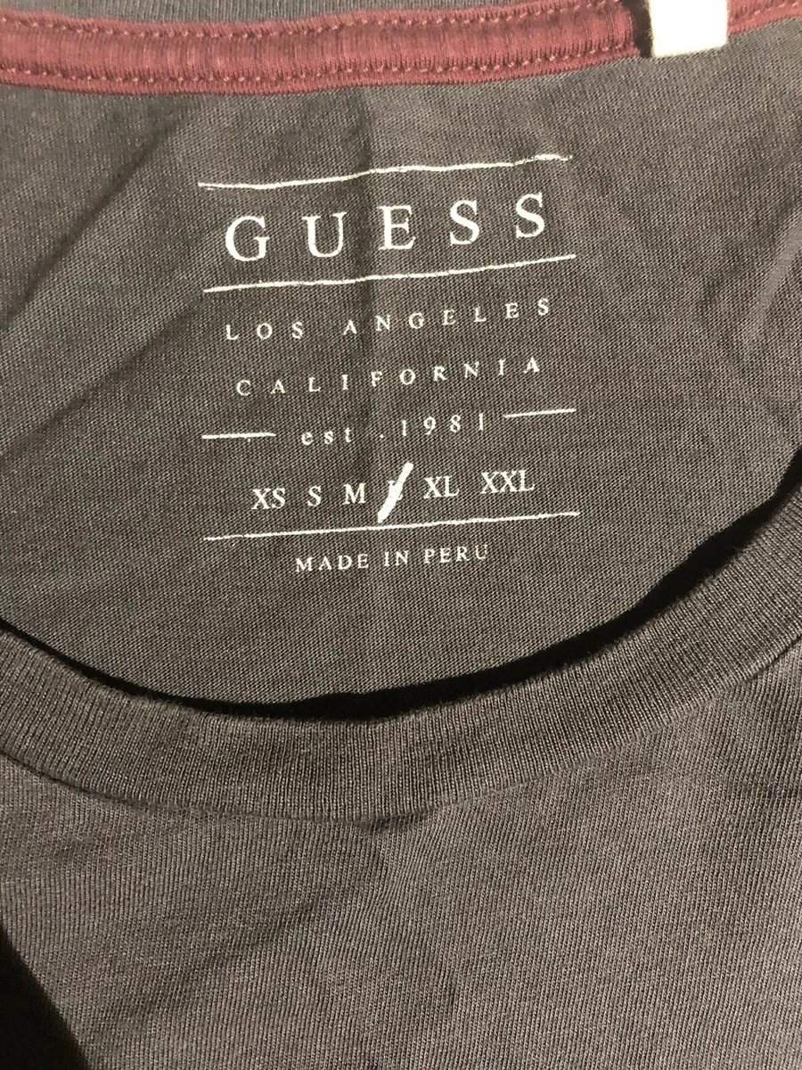 CAMISETA GRIS GRANDE GUESS LOS ANGELES CALIFORNI
