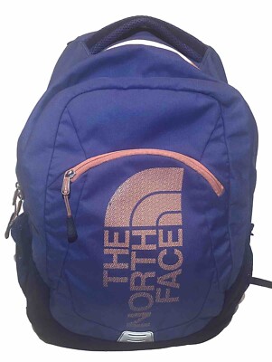 north face backpack blue and orange Borealis lined pocket is perfect for storing sunglasses Berkeley Backpack in Tibetan Orange