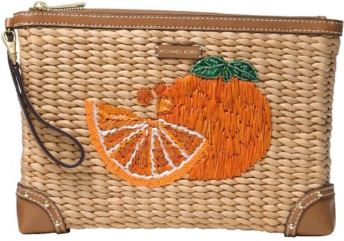 Woven Straw Tote Michael Kors Leaf Purse Handbags Michael Kors
