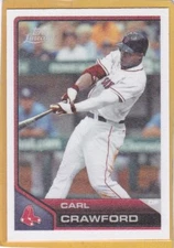 2011 TOPPS LINEAGE BASEBALL CLOTH STICKERS CARL CRAWFORD #TCS21 NMMT/MINT *A4165