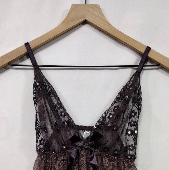 Vestido Babydoll Para Mujer Estampado Animal Encaje Floral Para Mujer M Marrón Boho Romántico Foto 2 de 4