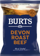 Burts Potato Chips - Devon Roast Beef 150g - Pack of 6