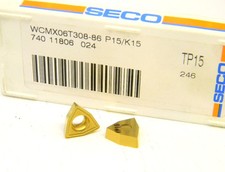 10 Pcs Seco WCMX 06T308-86 Grade: TP-15 Carbide Inserts