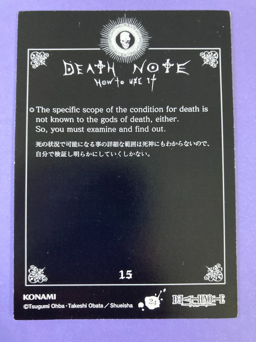 Death Note Card No.15 Trading Card Game Konami Japan | eBay