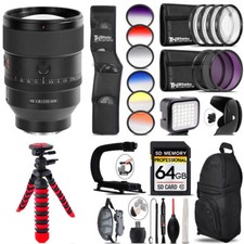 Sony FE 135mm f/1.8 GM Lens  LED Light -64GB Kit Bundle