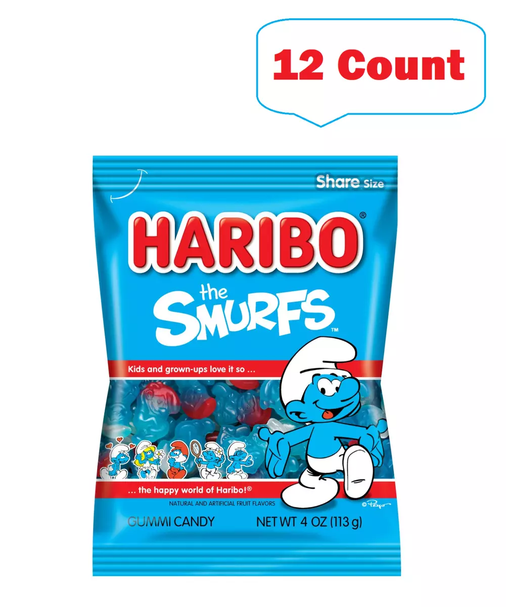 Haribo Gummi Candy Share Size The Smurfs 4 Ounce Bags Pack of