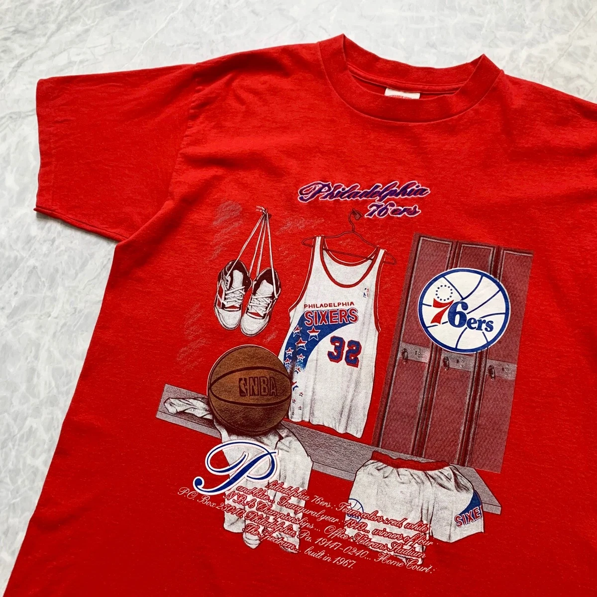 VTG 90s NBA CHARLES BARKLEY Philadelph 76ERS NUTMEG MILLS T SHIRT JERSEY SIZE XL