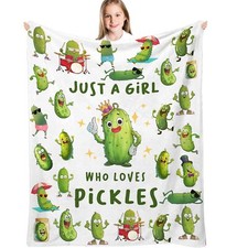 Pickle Gifts for Pickle Lovers Pickle Blanket for Pickle Lovers Women Kids Ju...