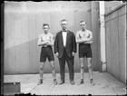 Boxers Patsy Kelly and Eddie Duffy with umpire P. Keiran NSW 1927 1 Old ...