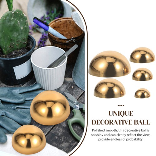 5pcs Gazing Spheres Semi Ball Garden Hemisphere Ball Gazing Ball Mirror Polished - Picture 3 of 12