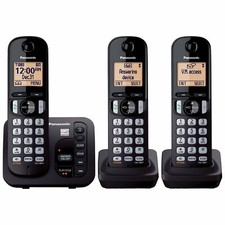 Panasonic KX-TGC253B DECT 6.0 Cordless Phone System KX-TGC222S BLACK  1 