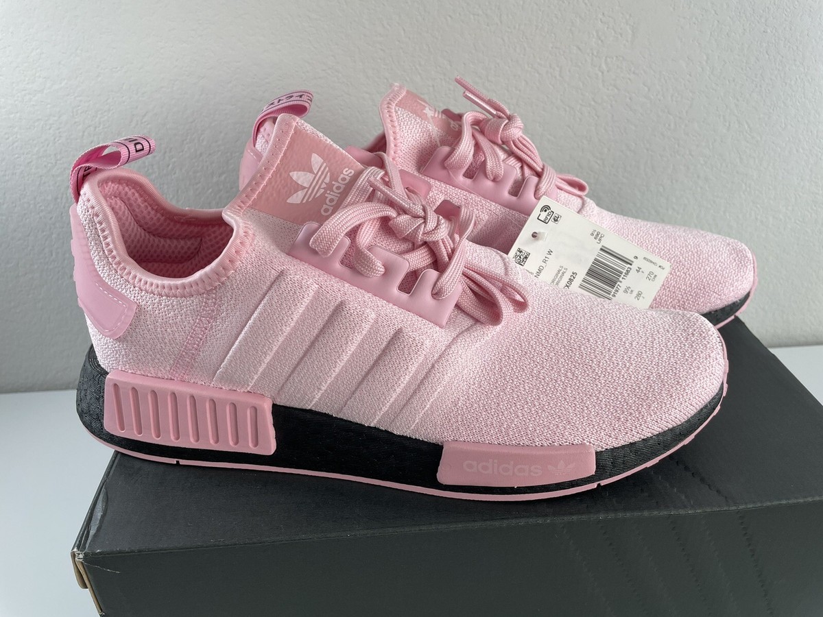 True Pink Womens Nmd Black And Pink Nmd R1 Trainers Core Black - Main Image