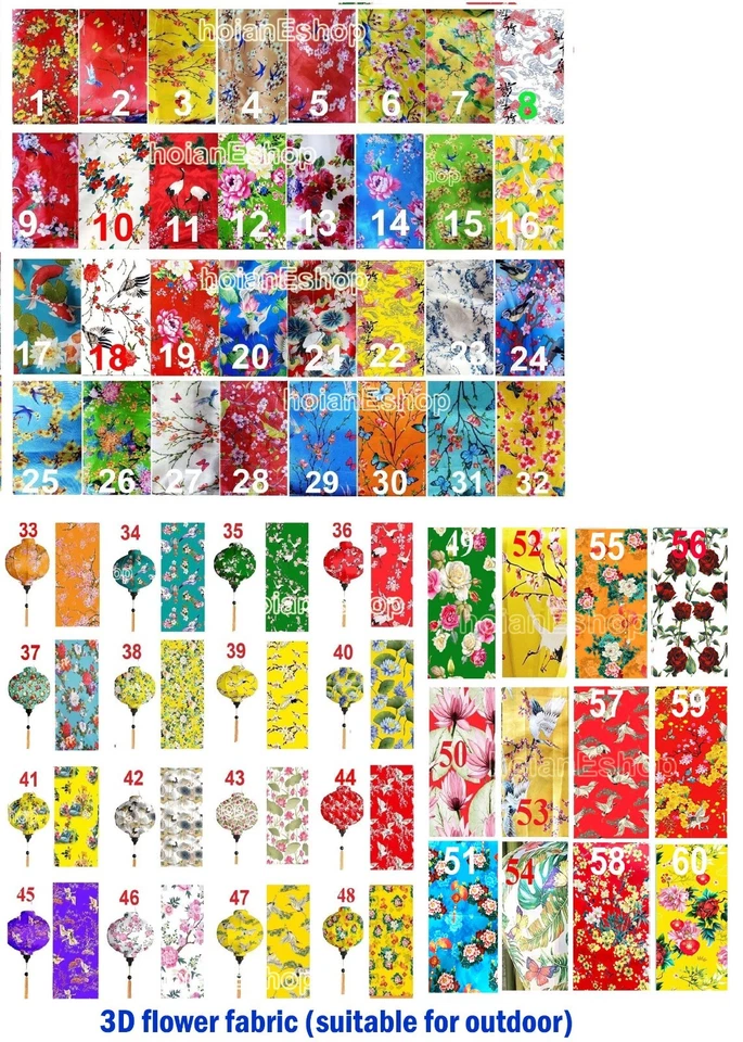 16件套小型越南丝绸灯笼婚礼派对户外花园装饰 — 第 3/4 张图片