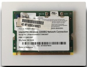 intel pro/wireless 2200bg mini pci card