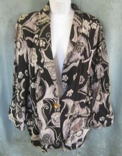 Vintage 80's Kensington Square Size Medium Boyfriend Blazer Floral Print