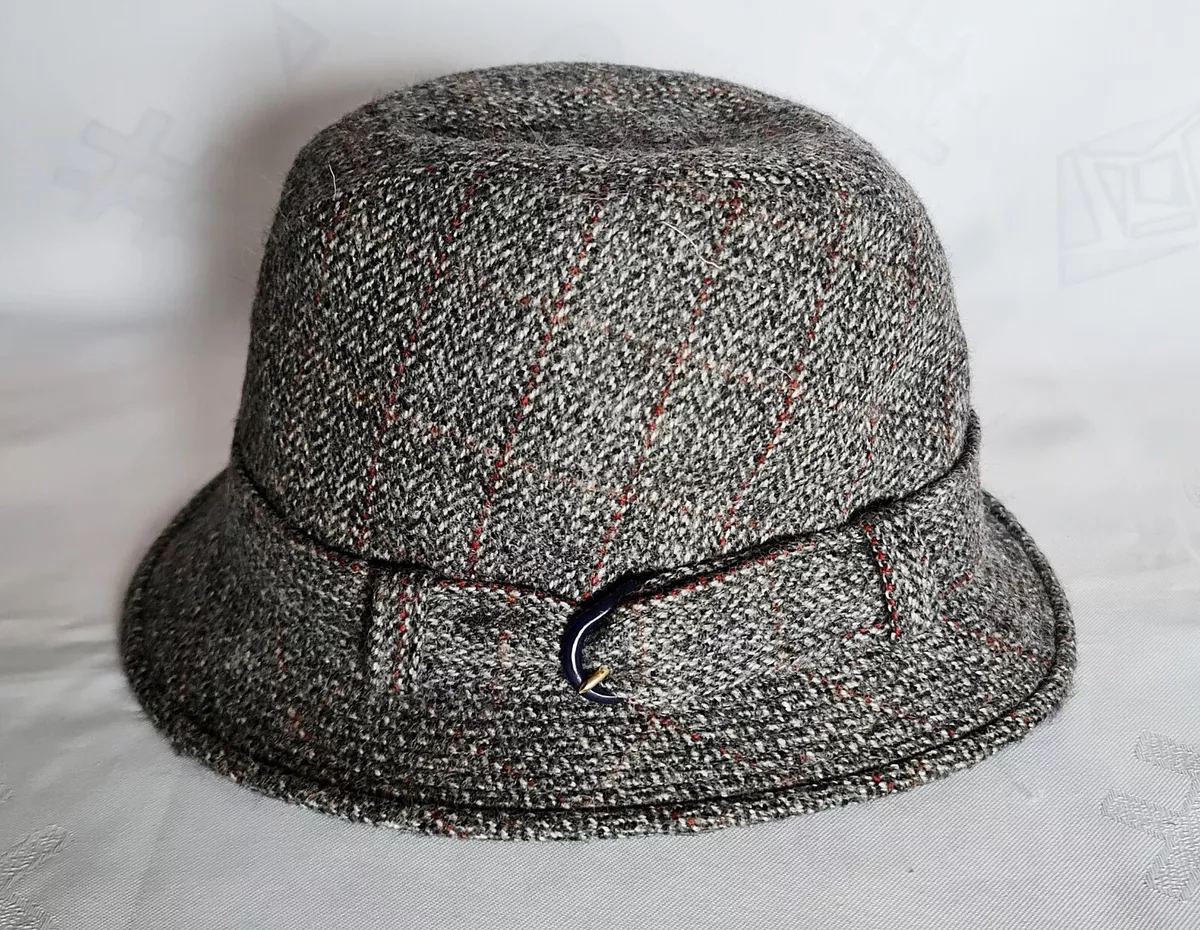 FRANCE VINTAGE AUTHENTIC IMPERCORK WOOL MEN'S BUCKET FEDORA HAT SIZE:7 1/8/57