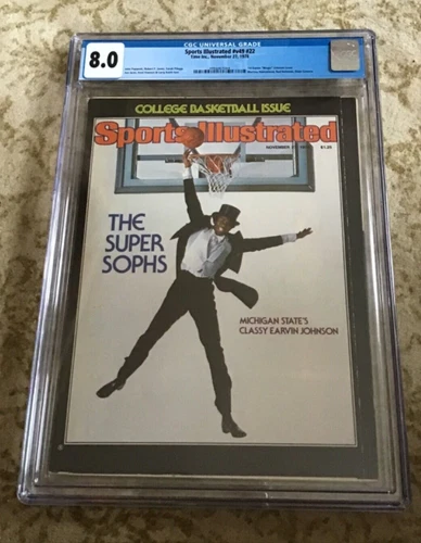 sports illustrated 1978 Magic Johnson Newsstand CGC 8.0 6th of 18 graded FC