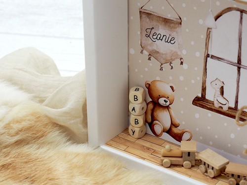 Geldgeschenk Verpackung Geschenk Geburt Taufe Boho Mädchen Junge PERSONALISIERT - Bild 4 von 6