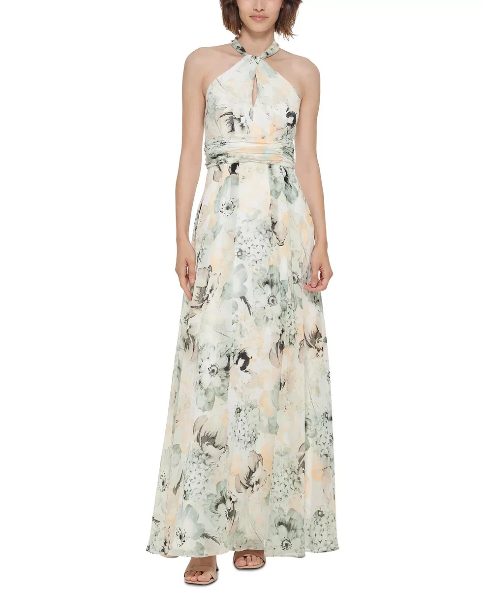 Calvin klein halter gown cheap