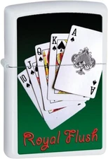 Zippo Royal Flush White Matte 28038