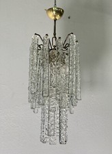 LAMPADARIO DESIGN ANNI 70 ATTR. TONI ZUCCHERI VENINI VETRO MURANO HANGING LAMP