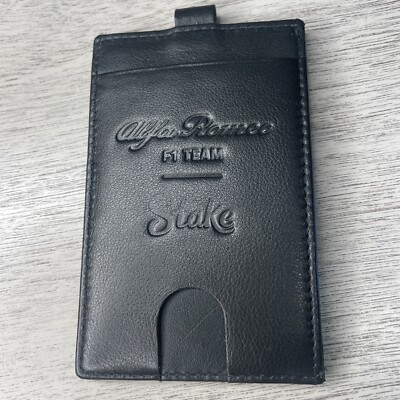 Alfa Romeo F1 Team  stake  Leather Card Holder Walker Black
