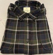 Vintage RUFF HEWN Long Sleeve Mens Shirt Size Large Made In USA New With Tag