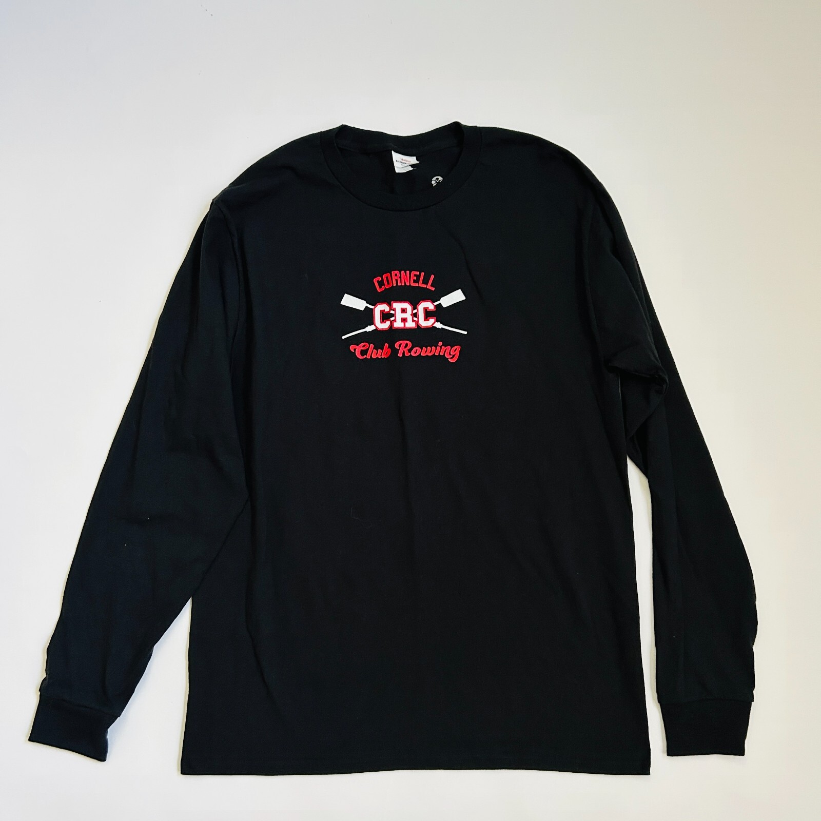 FILA T shirt manica lunga Cornell University CRC Club Rowing Sports vintage nera rossa