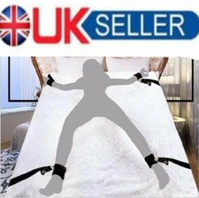Bed Restraint System Full Handcuffs Ankle Cuffs Set Strap Bondage Slave BDSM