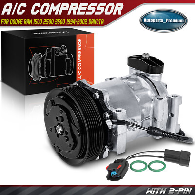 AC Compressor with Clutch for Dodge Ram 1500 1994-2002 Ram 2500 Ram 3500 Dakota