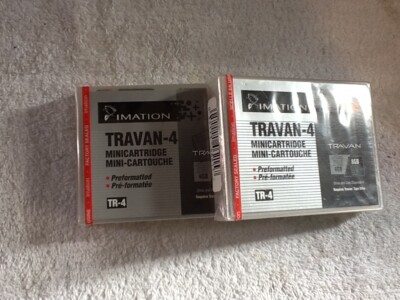 2 x IMATION/3M TRAVAN 4 TR-4 MINI CARTRIDGE 4GB / 8GB