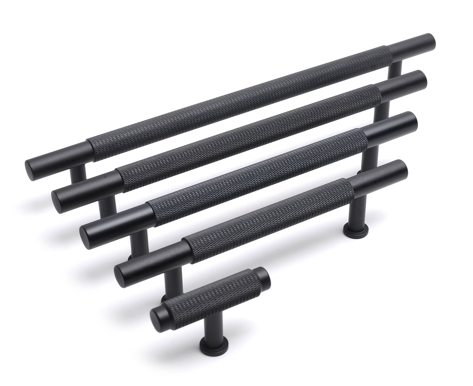 Door Handles Kitchen Cabinet Drawer Cupboard Premium Knurled T Bar Handle - Picture 4 of 13