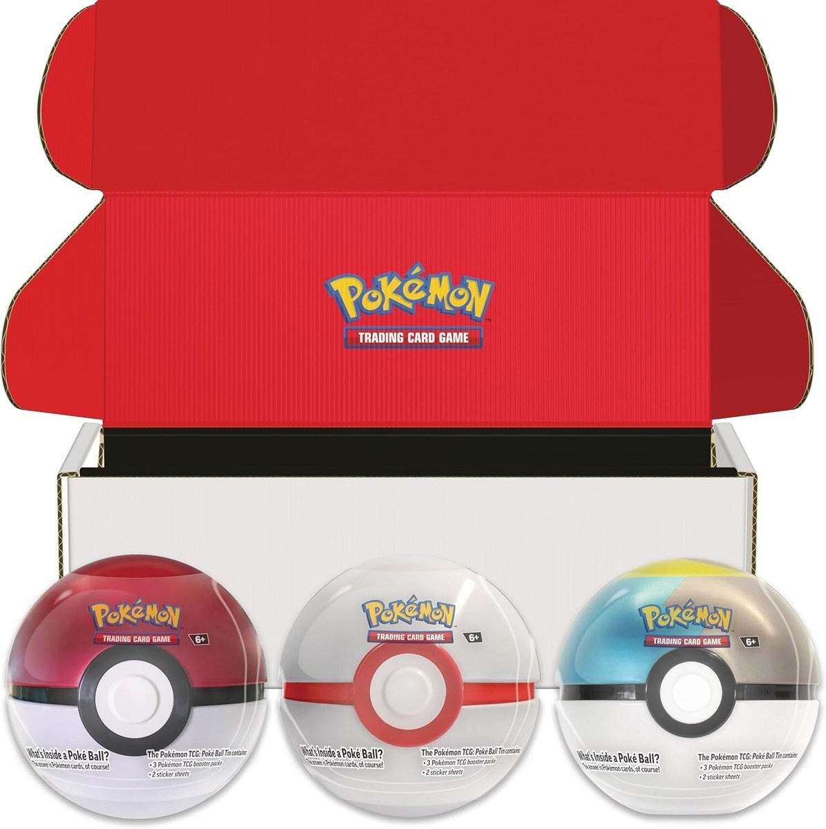 Pokémon TCG: Poké Ball Tin 3-Pack Bundle 2024 Factory Sealed