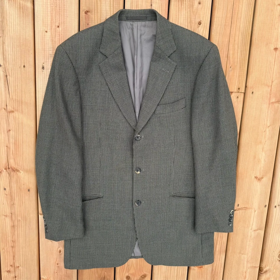 Hugo Boss Hopsack Blazer Wool Tweed Sport Coat Brown Einstein 44R - Image 2 of 4