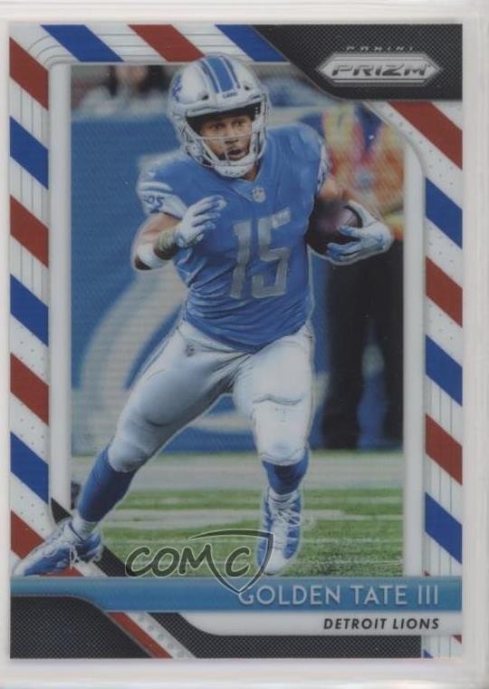 2018 Panini Prizm Red White & Blue Prizm Golden Tate III #134 00gu