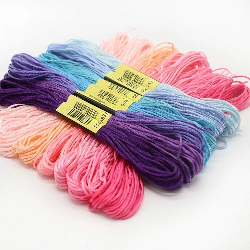 50 Skeins Rainbow Embroidery Floss | Friendship Bracelet Thread Yarn - Image 4 of 4