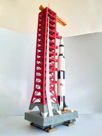 1/400 Saturn-5 Launching Tower Frame Model Rocket Painted Model Set Toy Gifts