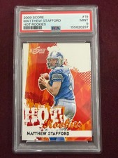 Matthew Stafford 2009 Score Hot Rookies Rookie Card RC PSA 9 Mint. rookie card picture