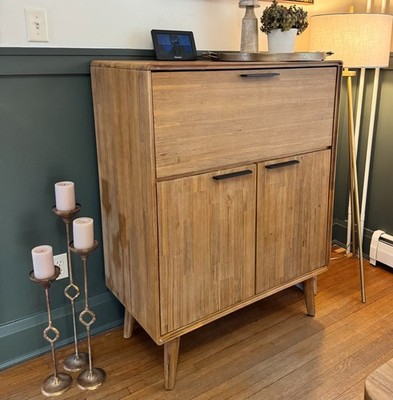 Castlery Seb Bar Cabinet Acacia Wood W37.4'' x D19.7'' x H49.2''