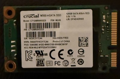 Crucial M500 mSATA 120GB SSD - CT120M500SSD3