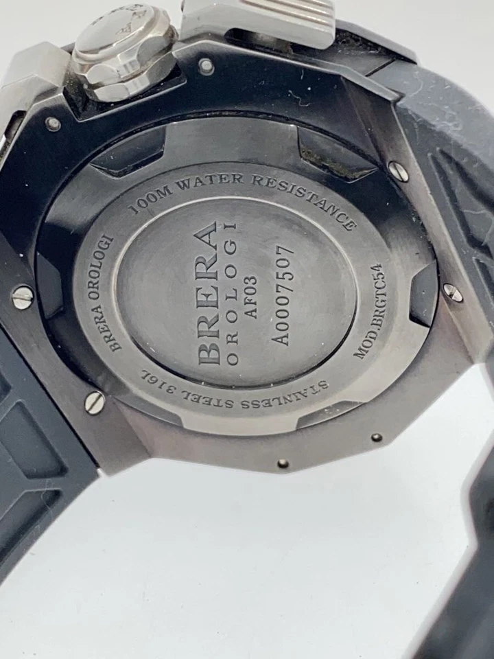BRERA OROLOGI BRGTC54 Analog Rubber Gray Near Mint JAPAN - Image 3 of 4