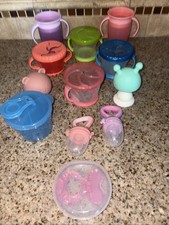 Toddler Snack Cups Spill Proof Containers Milk Juice Teether NUBY 406