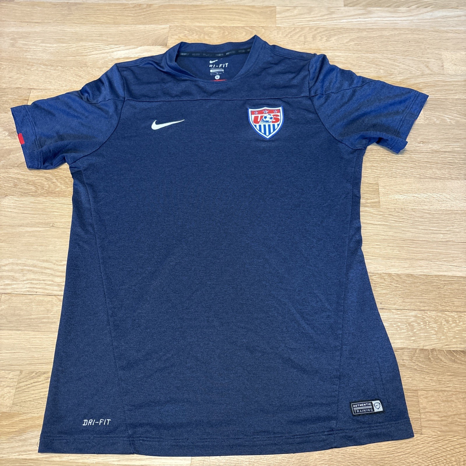 Nike USA Soccer Jersey USMNT Dri-FIT Red Blue Men’s Large L 2014