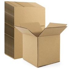 25 Pack 6x6x6 Corrugated Cardboard Packing Shipping Mailing Boxes, Brown, Cube