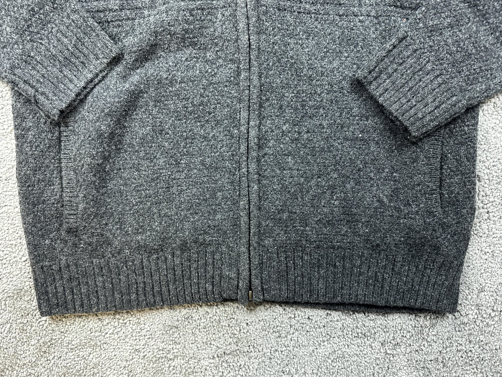 Pendleton Sweater Mens Medium Gray Wool Full Zip … - image 5