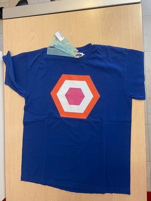 Bstroy Off-White Shirt blau bedruckt