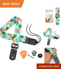 Pineapple Ukulele Strap - Adjustable Hawaiian Shoulder Strap for All Sizes