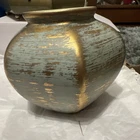 Royal Haeger Vase Gold Tweed Glaze 22K Gold Royal Haeger Pottery Vase